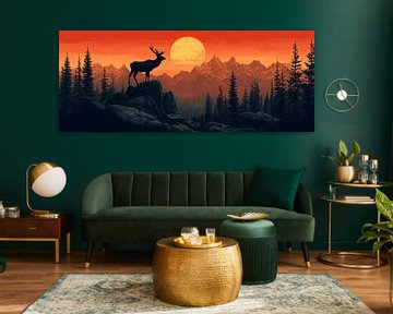 Majestic Deer Silhouette