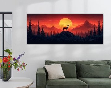 Majestic Deer Silhouette
