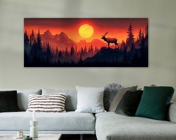 Majestic Deer Silhouette