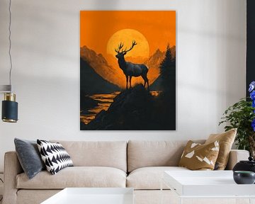Majestätische Hirschsilhouette von Lufy