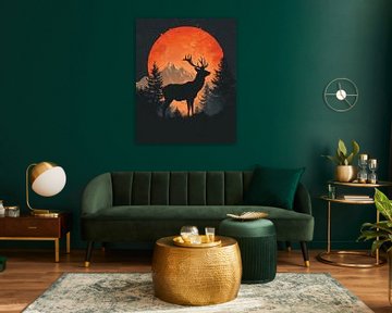 Majestätische Hirschsilhouette von Lufy