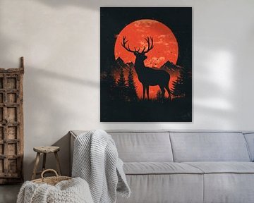Majestätische Hirschsilhouette von Lufy