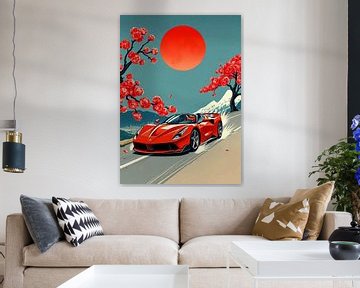 Ferrari Roma Ukiyo-e by MIROKKU