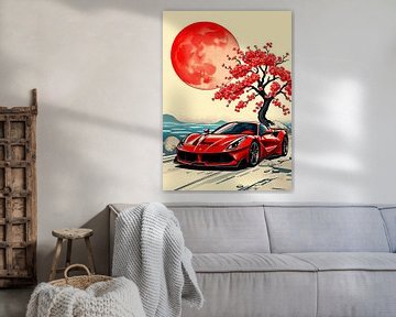 Ferrari Enzo Ukiyo-e by MIROKKU