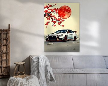 Mitsubishi Lancer Evo VII Ukiyo-e by MIROKKU