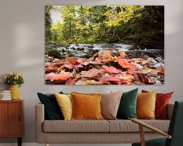 A river in autumn by Claude Laprise