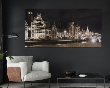 Graslei in Gent, Belgien, bei Nacht von Imladris Images