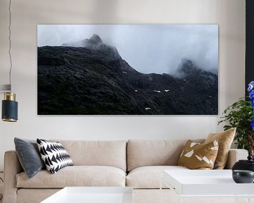 Mountains in the fog in Norway by Prins Schildert