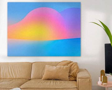 Kleurverloop | Serene Heuvels in Pastel van Modern Collection