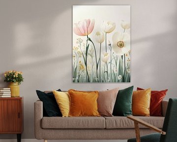 Tulpen Pastell | Blütengeflüster von Wunderbare Kunst