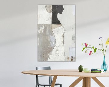 Vrouw Silhouet | Grace in Monochrome van De Mooiste Kunst