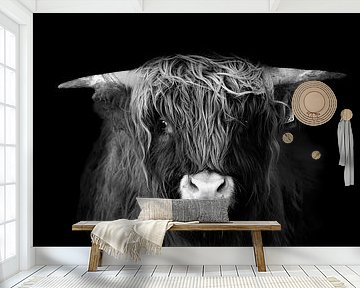 Scottish highlander portrait in black and white by M. B. fotografie