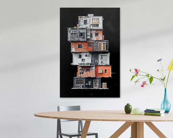 Voorbeeld van het werk in een kamer