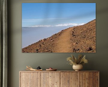 Pad boven de wolken. Teide nationaal park, Tenerife van Kristof Lauwers