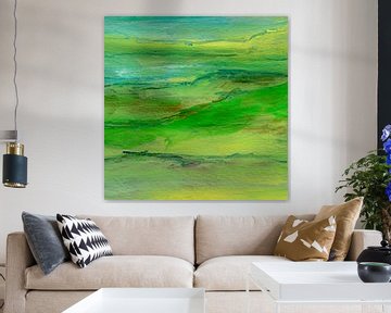 eenvoudig groen landschap van Claudia Gründler