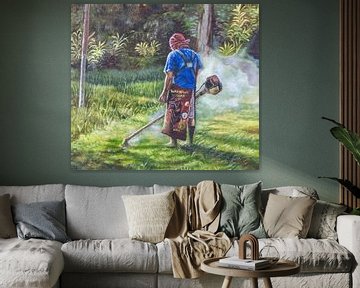 Grasmaaien met Toewijding van Michael Albaño / Batang Pinangga