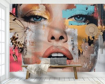 Pop-Art-Collage-Porträt