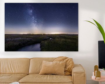 Nachtlandschap met Melkweg en Vallende Sterren: Magie aan de Hemel en op Aarde van Hevonax Photography