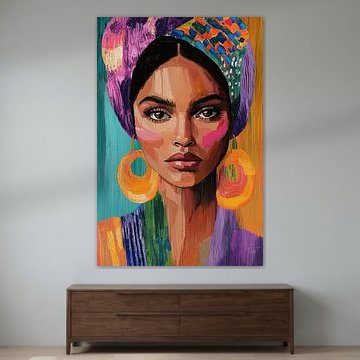 Modernes abstraktes Porträt einer Frau