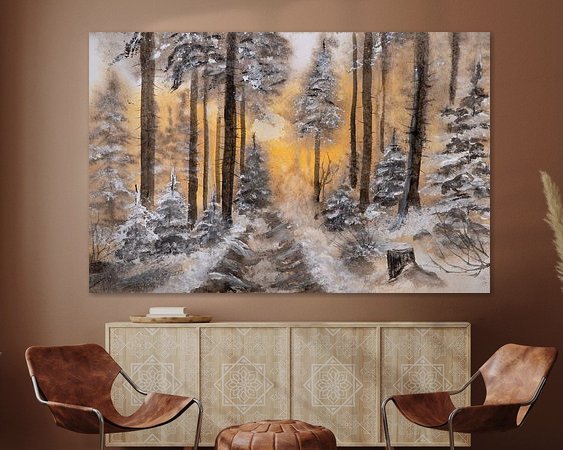 Voorbeeld van het werk in een kamer