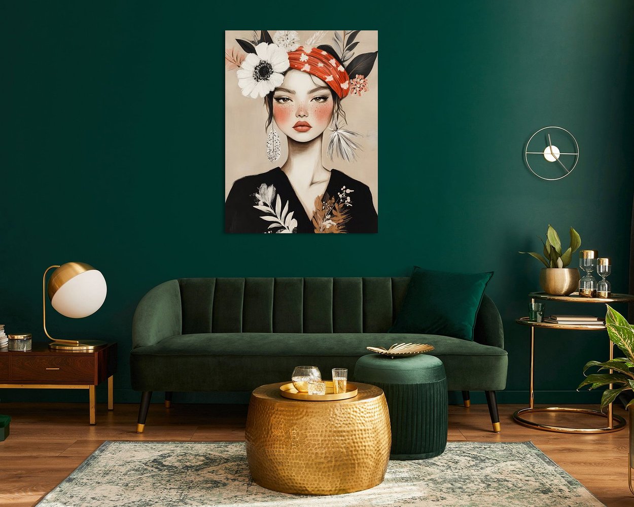 Voorbeeld van het werk in een kamer