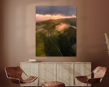 Sete Cidades: Viewpoint over the Lagoon in the Azores by Ewold Kooistra