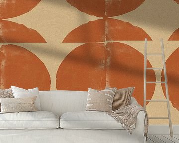 Terracotta abstract shapes. by Dina Dankers