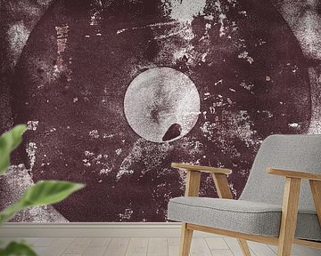 Zen art. Circle in wabi-sabi style. by Dina Dankers