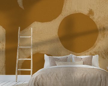Yellow ochre shapes. by Dina Dankers