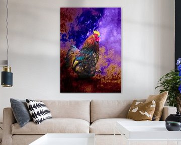 De Kleurenkoning met zijn gouden kroon! van Saranda Veld ArtWorks
