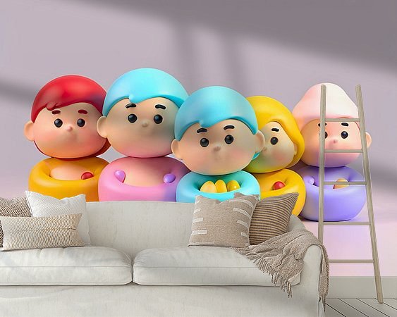 Voorbeeld van het werk in een kamer