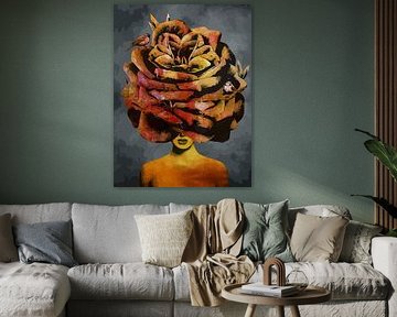 Goldene Harmonie: Moderne orientalische Leinwandkunst