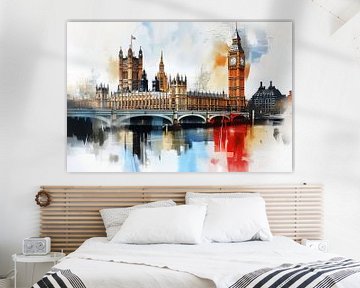 Londen in aquarelstijl van ARTemberaubend