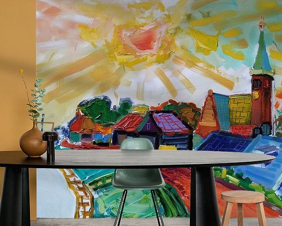 Voorbeeld van het werk in een kamer