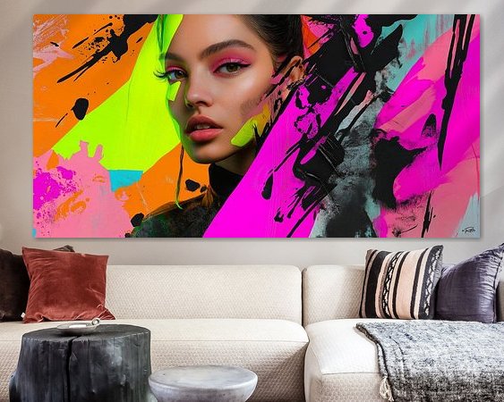 Voorbeeld van het werk in een kamer