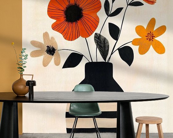 Voorbeeld van het werk in een kamer