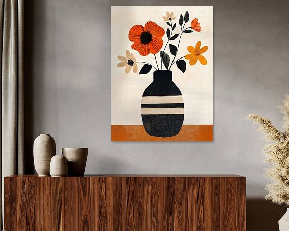 Voorbeeld van het werk in een kamer