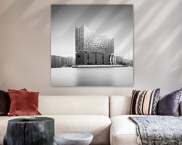 Elbphilharmonie (z/w) van Florian Schmidt