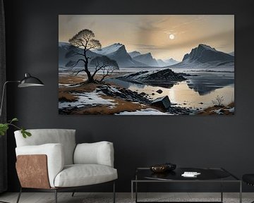 winters fjord van Nick Wendt