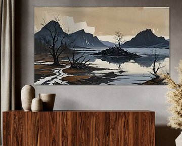 paysage hivernal de fjords sur Nick Wendt