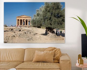 Tempel van Concordia, Vallei van de Tempels, Agrigento. van Wim van Gerven