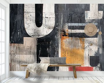 Numbers and letters, digital collage by Studio Allee