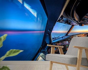 Sunset from the cockpit by Martijn Kort