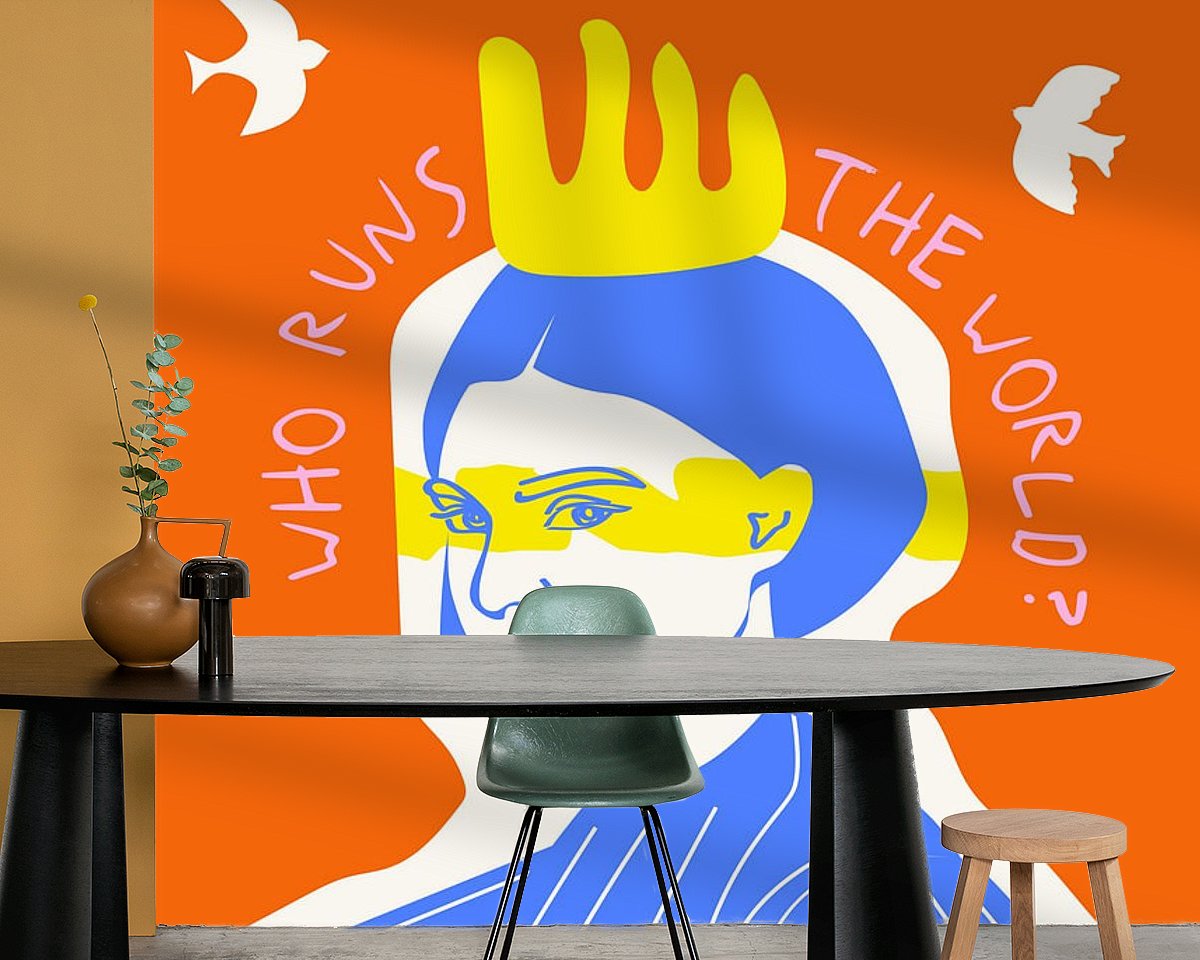 Voorbeeld van het werk in een kamer