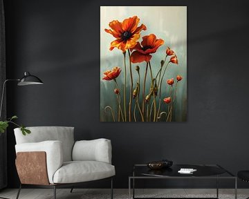 poppies in the wind by Mandy haeck Schreve