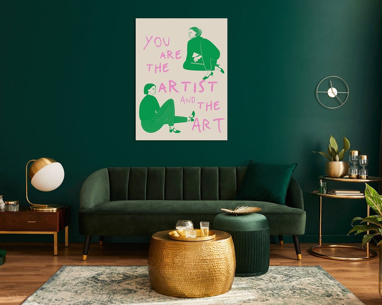 Voorbeeld van het werk in een kamer