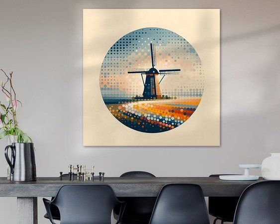 Voorbeeld van het werk in een kamer