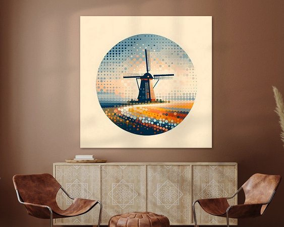 Voorbeeld van het werk in een kamer