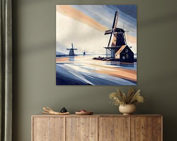 Molen Modern van FoXo Art