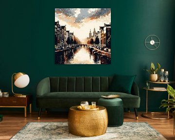 Amsterdam Gracht van FoXo Art